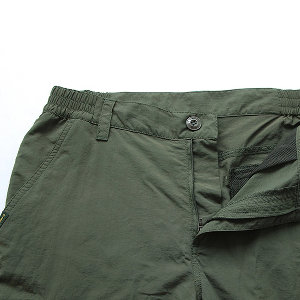 

Men Outdoor Climbing Hiking Multi-pocketsSolid Color Quick Dry Pants new