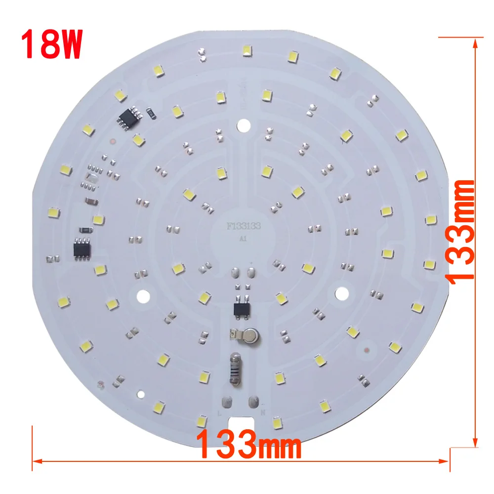 5 шт./лот светодиодный SMD Чип Потолочный светильник AC220V вход с умным IC без драйвера 15 Вт 18 Вт светильник с бусинами для DIY белый светильник