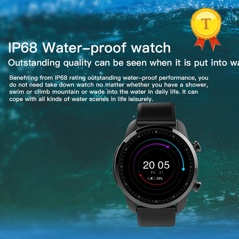 Новые IP68 плавательный Водонепроницаемый 4G аппарат, который не привязан к оператору сотовой связи FDD LTE круглые умные часы-телефон 2 Гб Оперативная память 16 Гб Встроенная память Смарт часы для iphone android человек