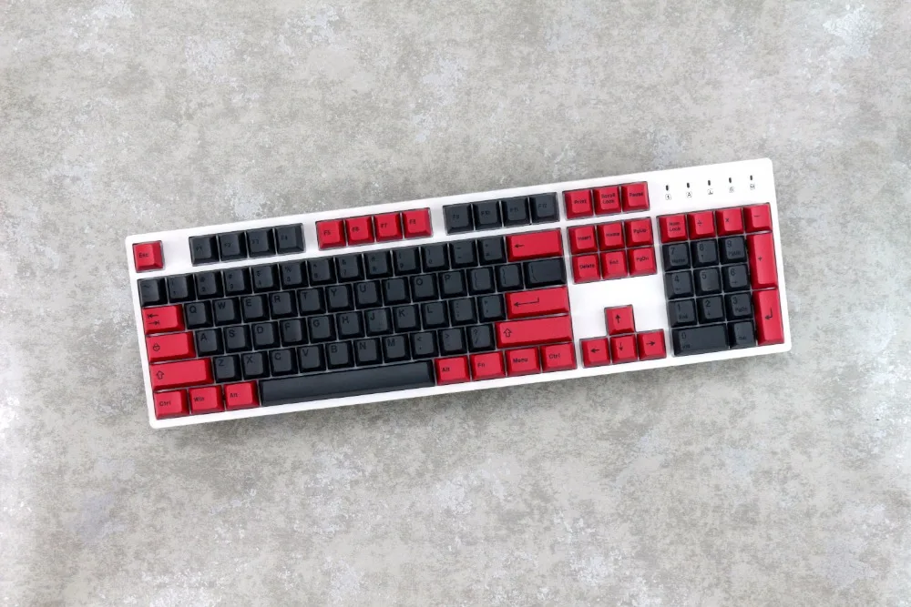 MP 123 клавиш краситель-сублимация PBT черный и красный цвет вишневый профиль для механической игровой клавиатуры