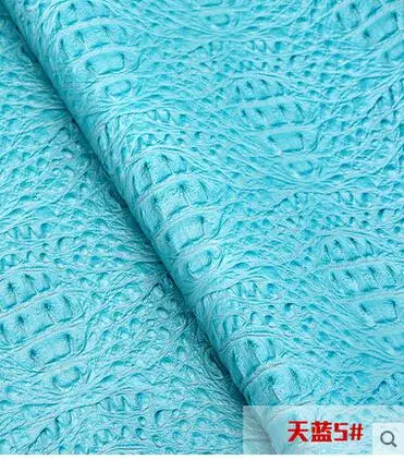 col.5SkyBlue Крокодиловая синтетическая искусственная кожа DIY ткани, имитация мягкой сумки фон украшения стены Водонепроницаемый искусственная кожа, B016 - Цвет: col.5SkyBlue