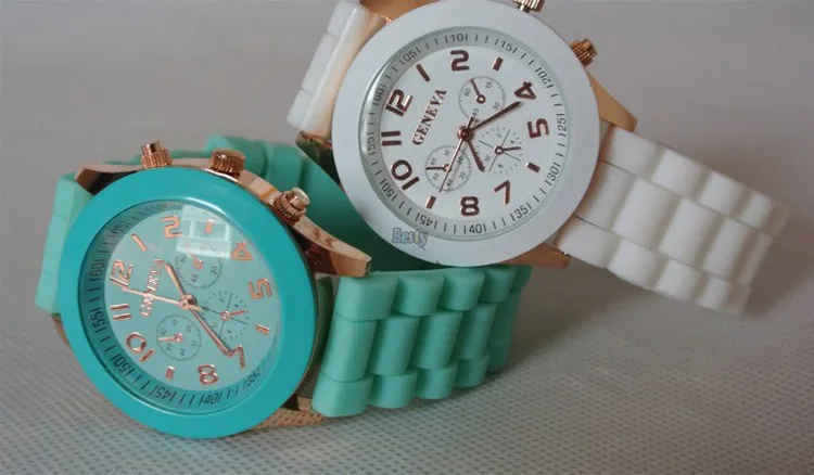Wholesale Fashion Colorful Unisex Watch Men Women Geneva Silicone Jelly Gel Quartz Analog Sports Wrist Free Shipping F1 | Наручные часы