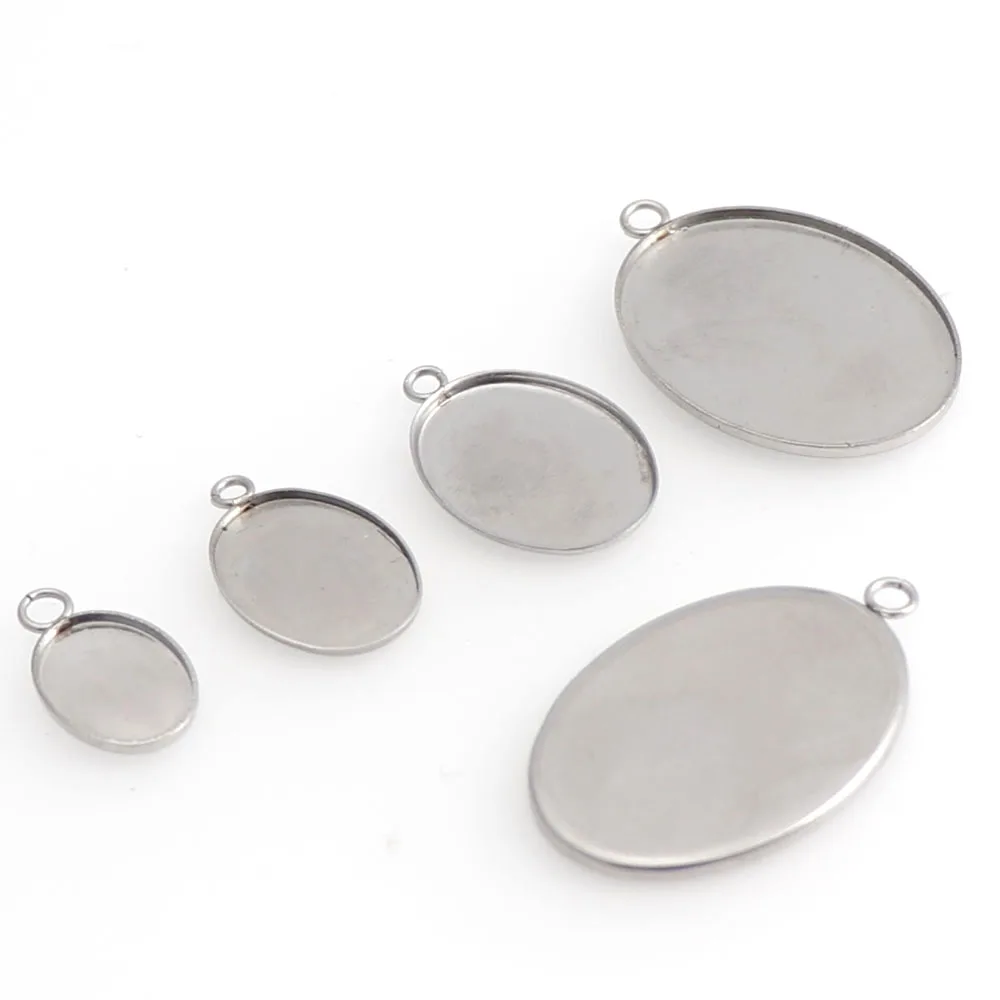 Основа для кабошона из нержавеющей стали 10 шт.