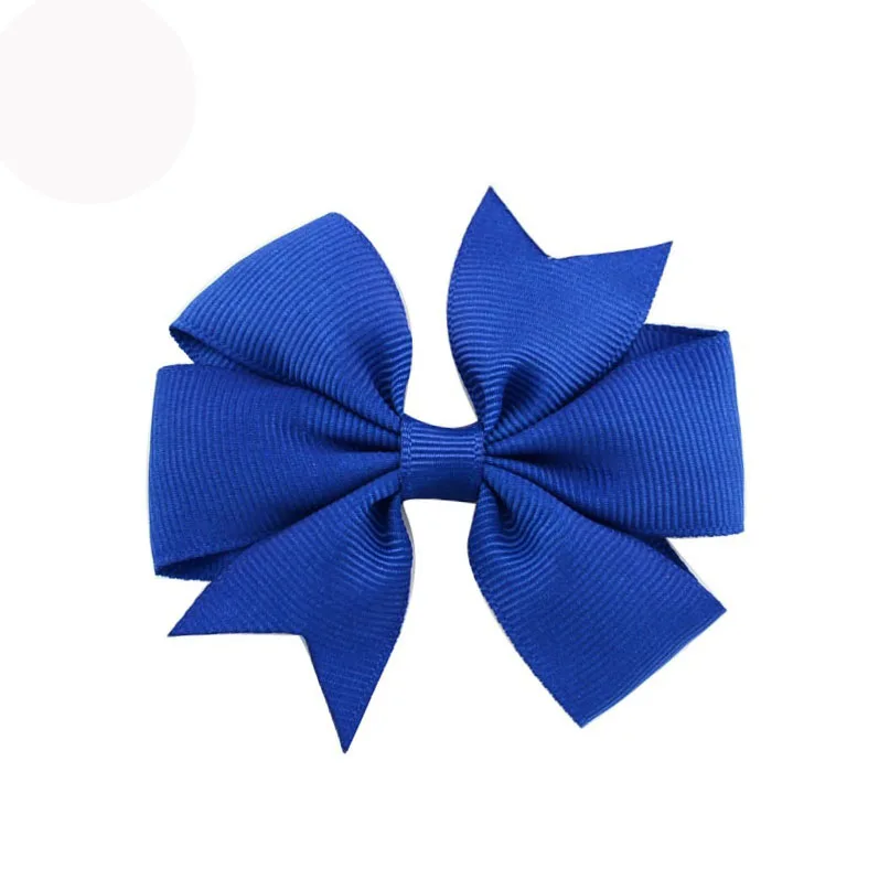 6 Sapphire blue Новые 3 дюймов милый бант для волос, бутик модная куртка с надписью «Mini Заколки для волос для девочек; юбка-пачка принцессы с лентой, украшение-бант, Детские аксессуары для волос - Цвет: 6 Sapphire blue