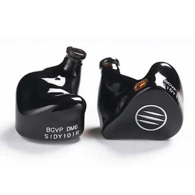 Obsidian black BGVP DM6 индивидуальный наушник Audiophile HiFi наушники контролировать в ухо сбалансированные арматурные наушники MMCX кабель IEM - Цвет: Obsidian black