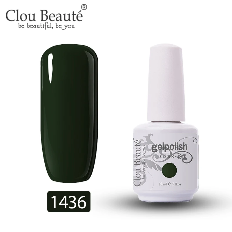 Clou Beaute УФ-гель для ногтей база Fundation для ногтей верхнее покрытие Гель-лак полуперманентные эмалы гель замочить от краски для ногтей - Цвет: 1436