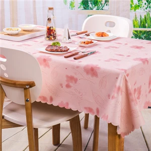 

Luxury waterproof anti-hot oil table cloth Jacquard printed flower tablecloth pattern checked Rectangular Round table cloth