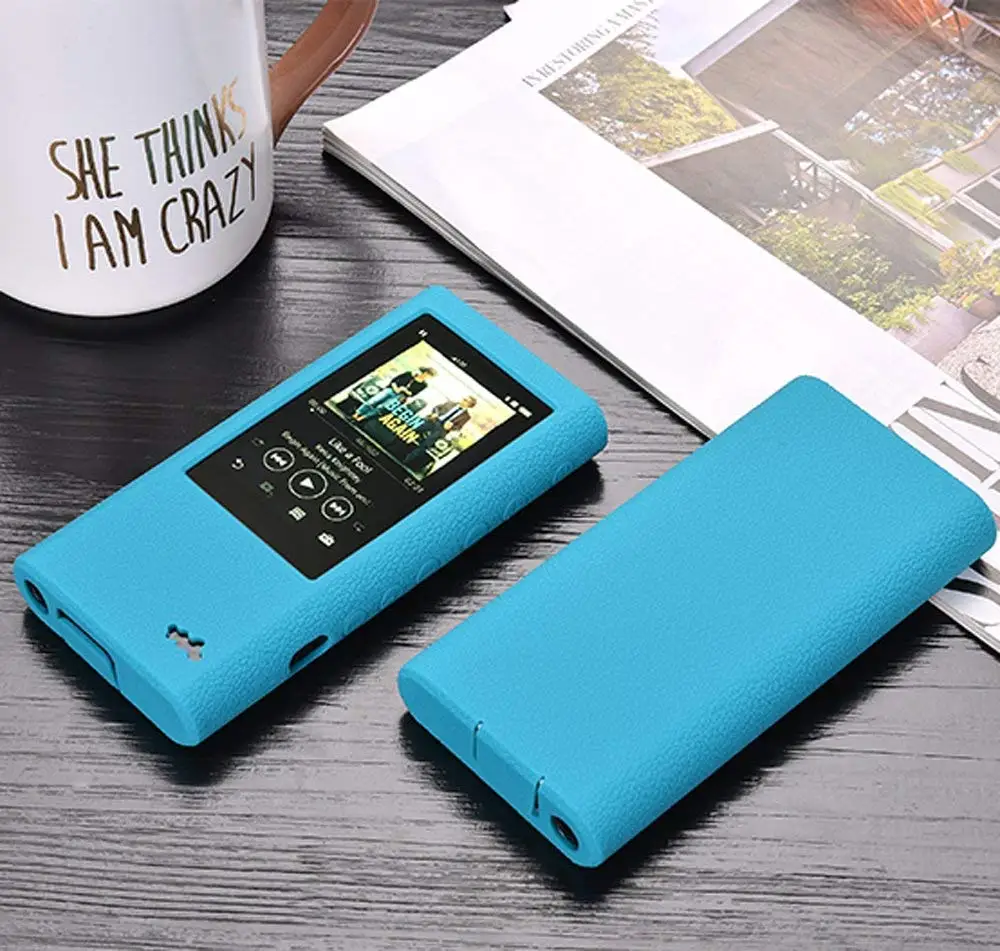 Мягкий силиконовый чехол с корковой текстурой для sony Walkman NW-ZX300 ZX300 ZX300A, защитный чехол для экрана с ремешком на руку