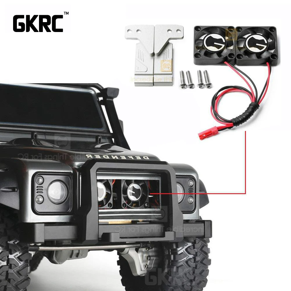 Охлаждающий вентилятор для автомобиля Traxxas Trx4 передний Впускной 1/10 Rc Crawler Car