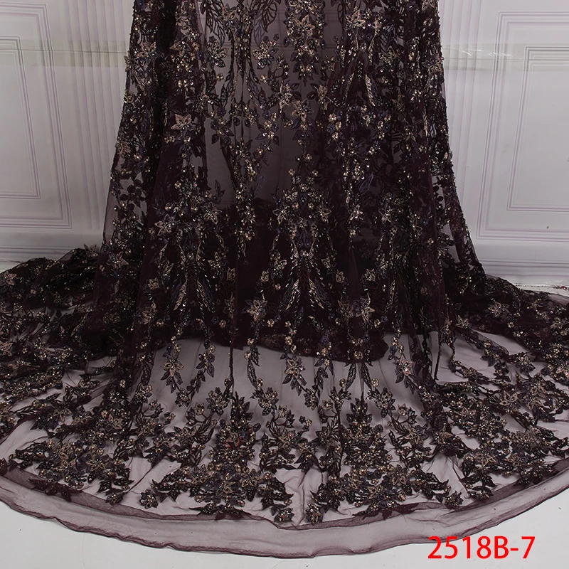 5 ярдов зеленая кружевная ткань ручной работы 2019 африканская ручная работа Тюль