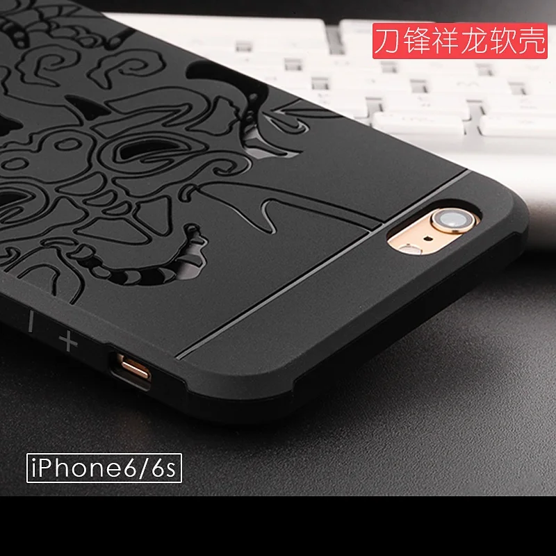 Элитный бренд силиконовый чехол для Apple iPhone 6 6s дракон узор Дизайн Гибкая ТПУ