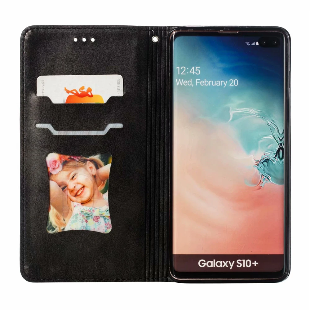 Магнитный кожаный чехол кошелек на молнии для Samsung Note 10 S10 S9 S8 Plus S7 J3 J5 J7 J6 J8 M10 20 A20 40