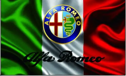 

Alpha car flag romeo Banner 3ftx5ft 100% polyester