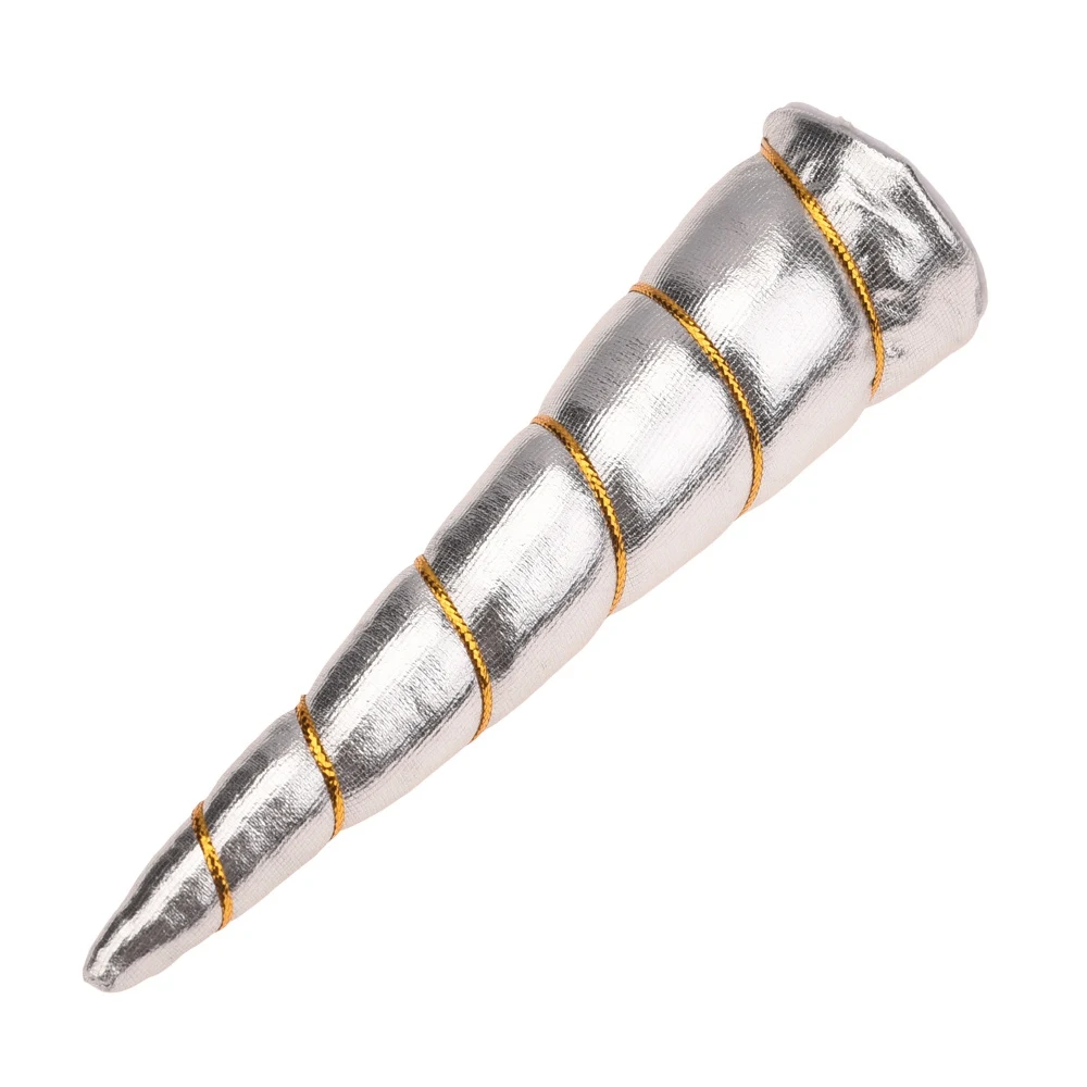 Silver 6 шт Единорог аксессуары для волос 3,5*13,5 см Единорог рога головные уборы модный аксессуар без бант для волос, Бутик Рог без заколки для волос - Цвет: Silver