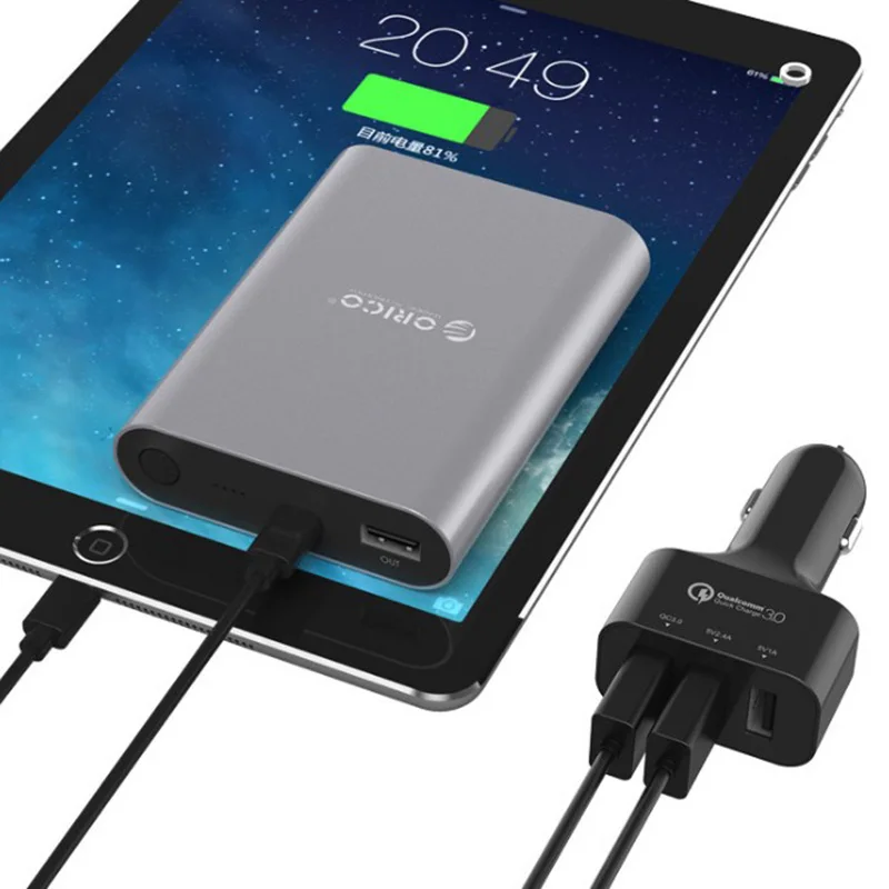 Автомобильное зарядное устройство быстрое прикуриватель 3 порта Usb разветвитель