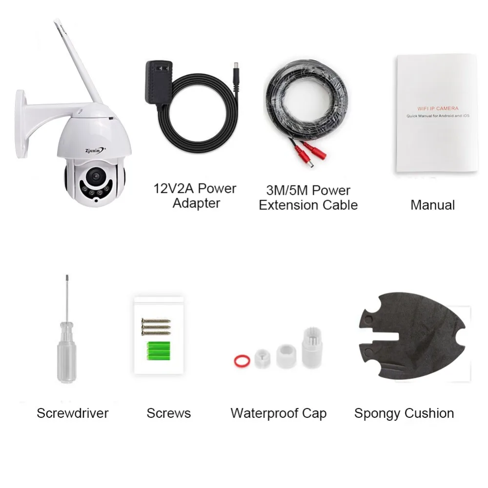 Zjuxin 1080P 2MP HD PTZ IP камера скорость наклона купольная камера наружного видеонаблюдения Onvif камера безопасности монитор ip Внешняя камера