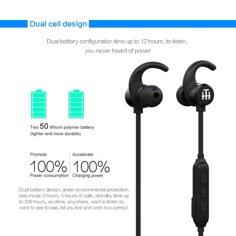 Hutmtech H1 мини Беспроводной Наушники Bluetooth 4.1 стерео гарнитура 8640 С микрофоном Цвет