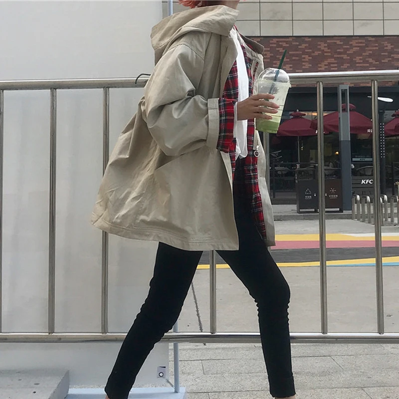 Harajuku Женская куртка повседневное пальто 2019 Плюс Размер верхняя одежда на молнии