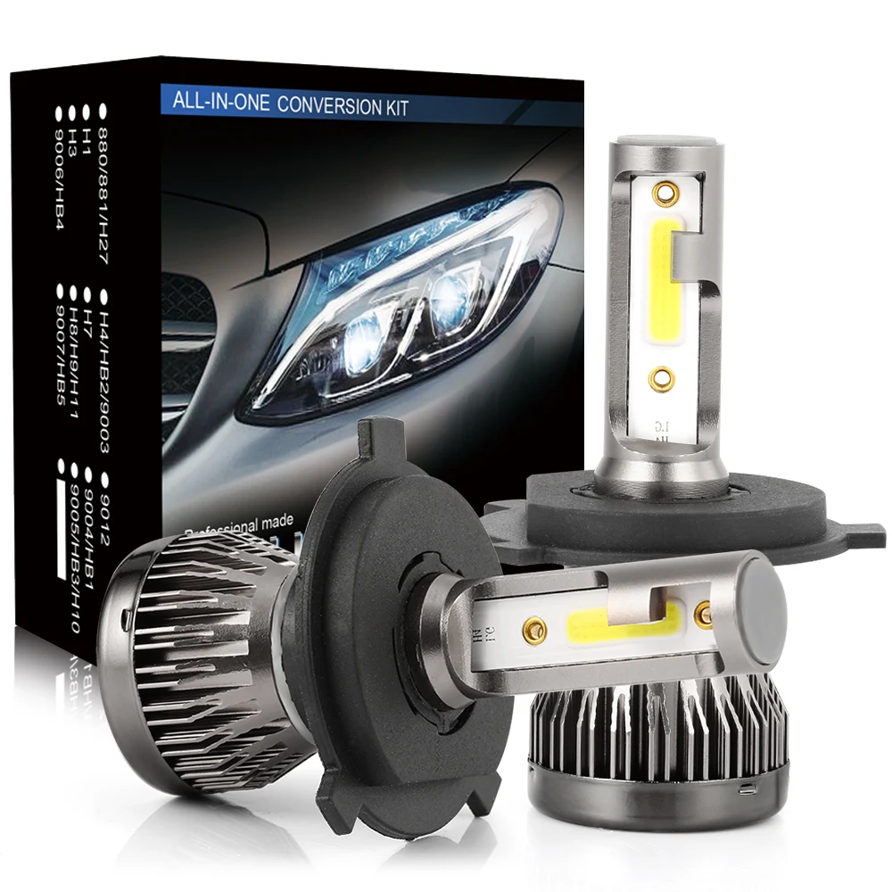 ISincer 2шт 6500K H4 светодиодный H7 H11 H1 HB4 HB3 9005 9006 автомобильные лампы для фар машины 72 Вт