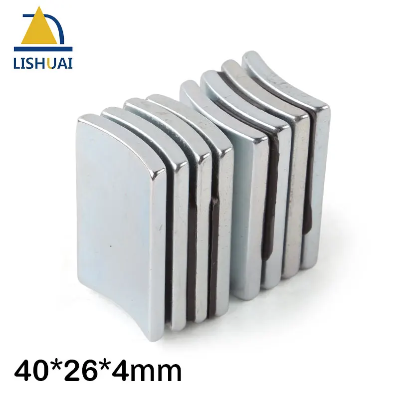 LISHUAI 4 шт. изогнутый неодимовый магнит 40*26*4 мм/Постоянный неодимовый магнит для промышленности