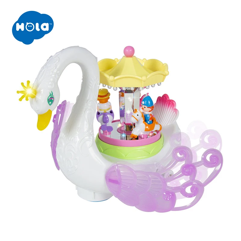 HUILE TOYS 536 детские игрушки фантастический Лебедь музыкальная игрушка с светильник электронные Обучающие Развивающие игрушки для детей Подарки для девочек