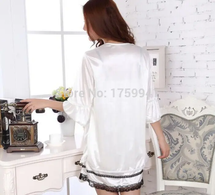 Мягкое сексуальное шелковое кружевное платье идеальное сочетание ночная