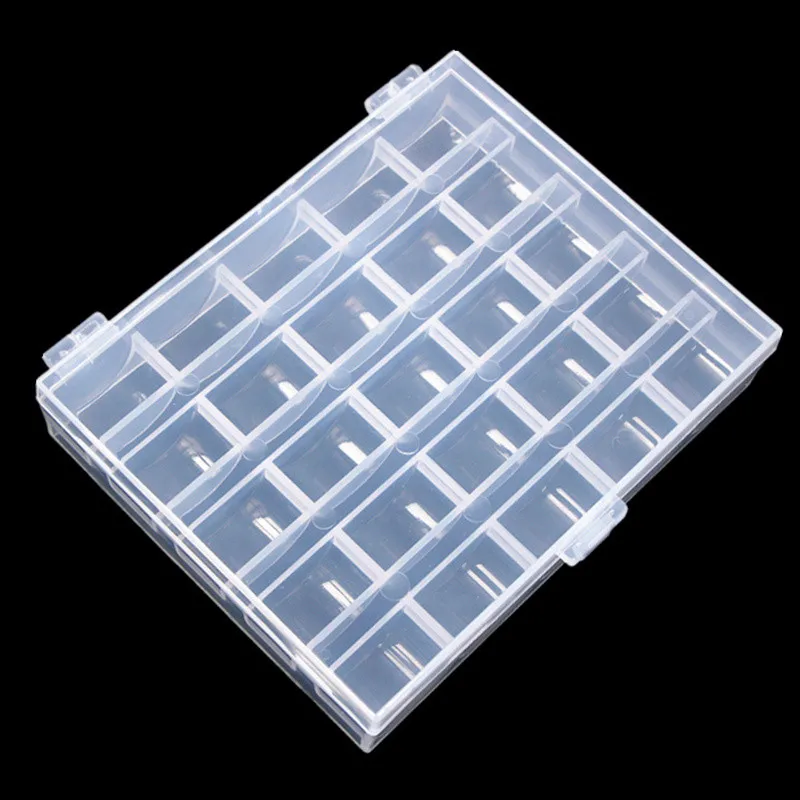 

Practical Plastic 25 Compartments Storage Box Case Bead Rings Jewelry Display Organizer Convenient Box