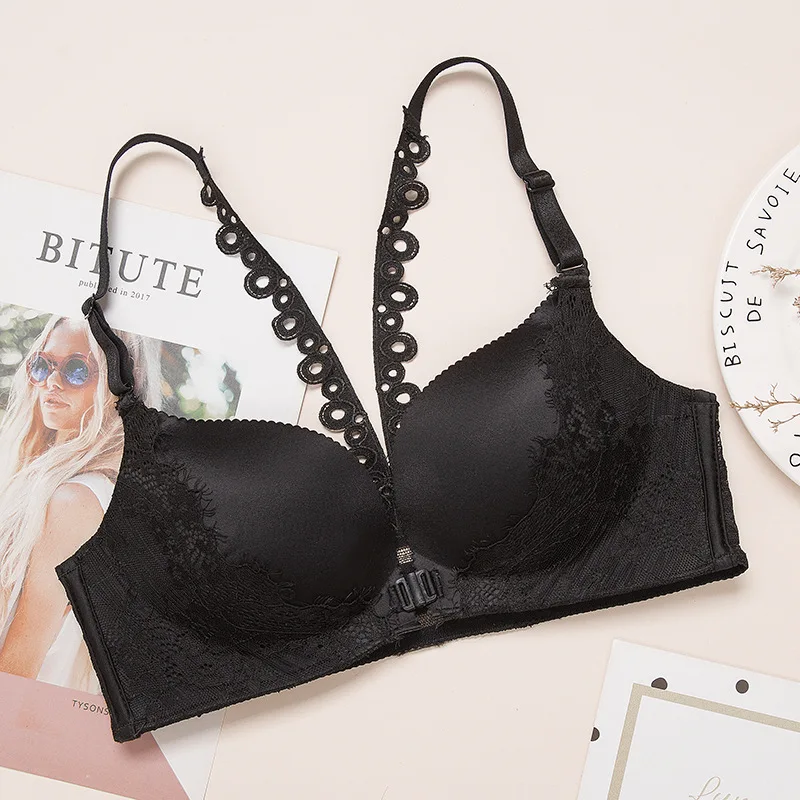 Push Up Для женщин Lace Bralette отрегулировать удобные Беспроводной сексуальный