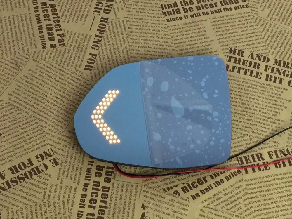 

Osmrk blue rear view mirror for Veracruz with electric heating, led dynamic side turn signal,anti-glaring, bigger vision
