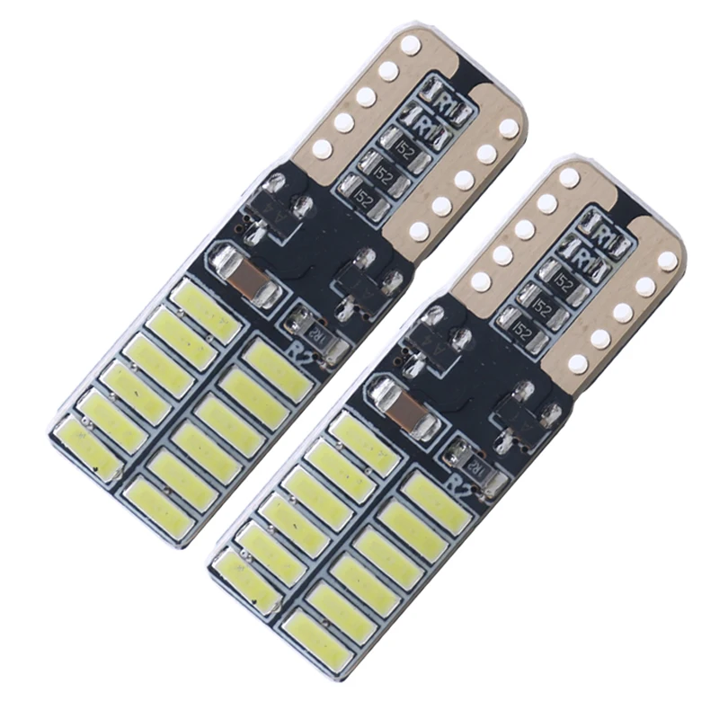 2 шт. T10 24smd светодиодные лампы для автомобиля CANBUS без ошибок 12 в супер яркие
