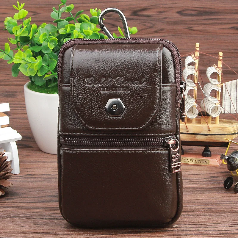 Новый стиль мужская модная сумка для мобильного телефона золотого и кораллового