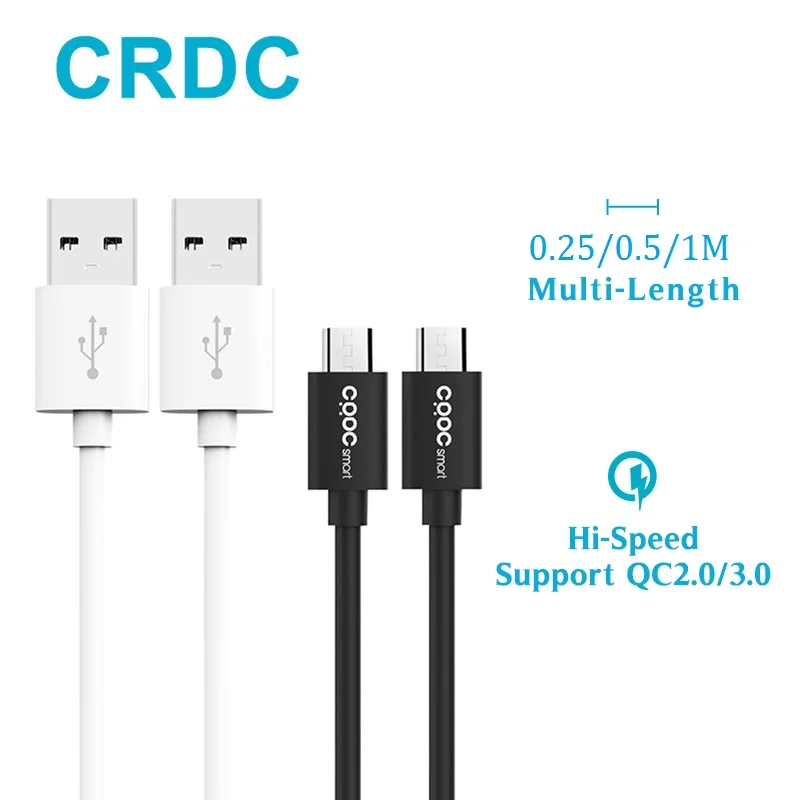 Кабель Micro USB CRDC QC 2 0/3 0 высокоскоростной кабель для быстрой зарядки 25 м 5 1