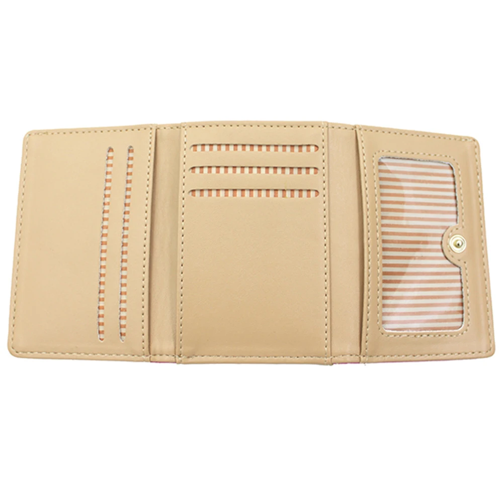 Женский клатч из искусственной кожи кошелек тройного сложения с держателем для