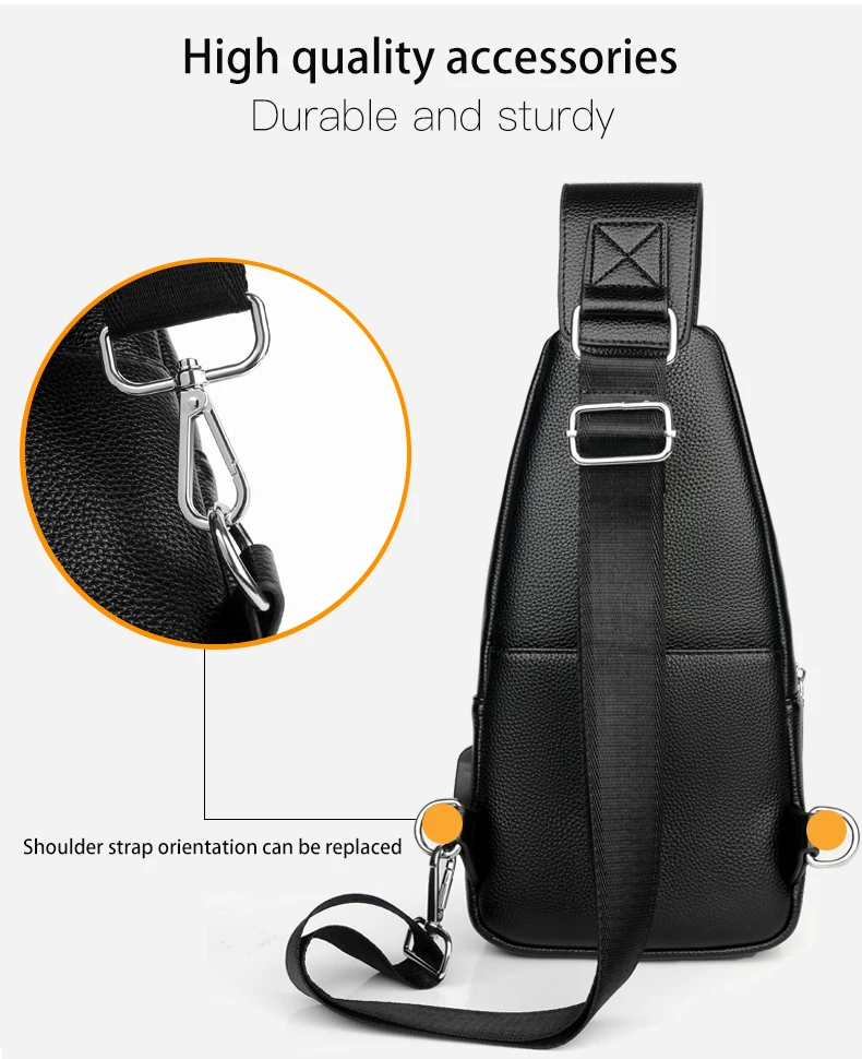 JackKevin мужская сумка Theftproof сумка кожаная грудь Crossbody мужские зарядные сумки для мужчин слинг-пакет