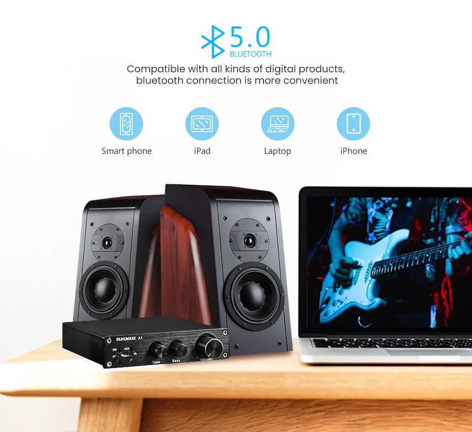 Мини Amplificador Bluetooth 5,0 аудио усилитель звука доска TPA3116D2 100Wx2 стерео Hifi мощность домашние усилители профессиональный усилитель