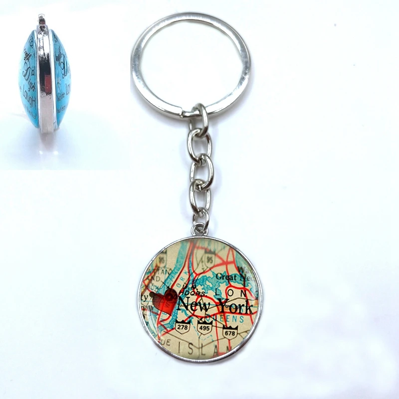 Двусторонний брелок с изображением глобуса и купола|Брелоки| |