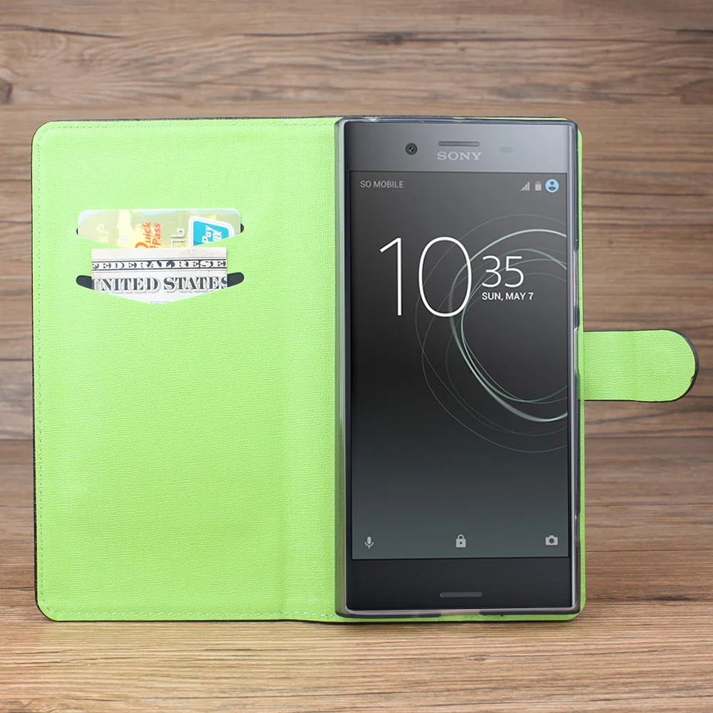 Флипы для телефонов футляры Чехлы sony Xperia XZ Премиум Бумажник кожаный чехол M5 XA Z5