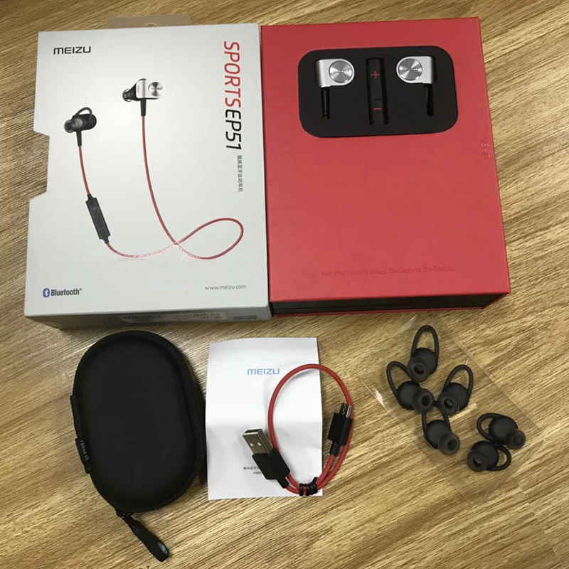 Meizu EP51 Bluetooth наушники английская версия спортивная Гарнитура для беспроводных наушников Bluetooth стерео гарнитура в уши APT-X с D5
