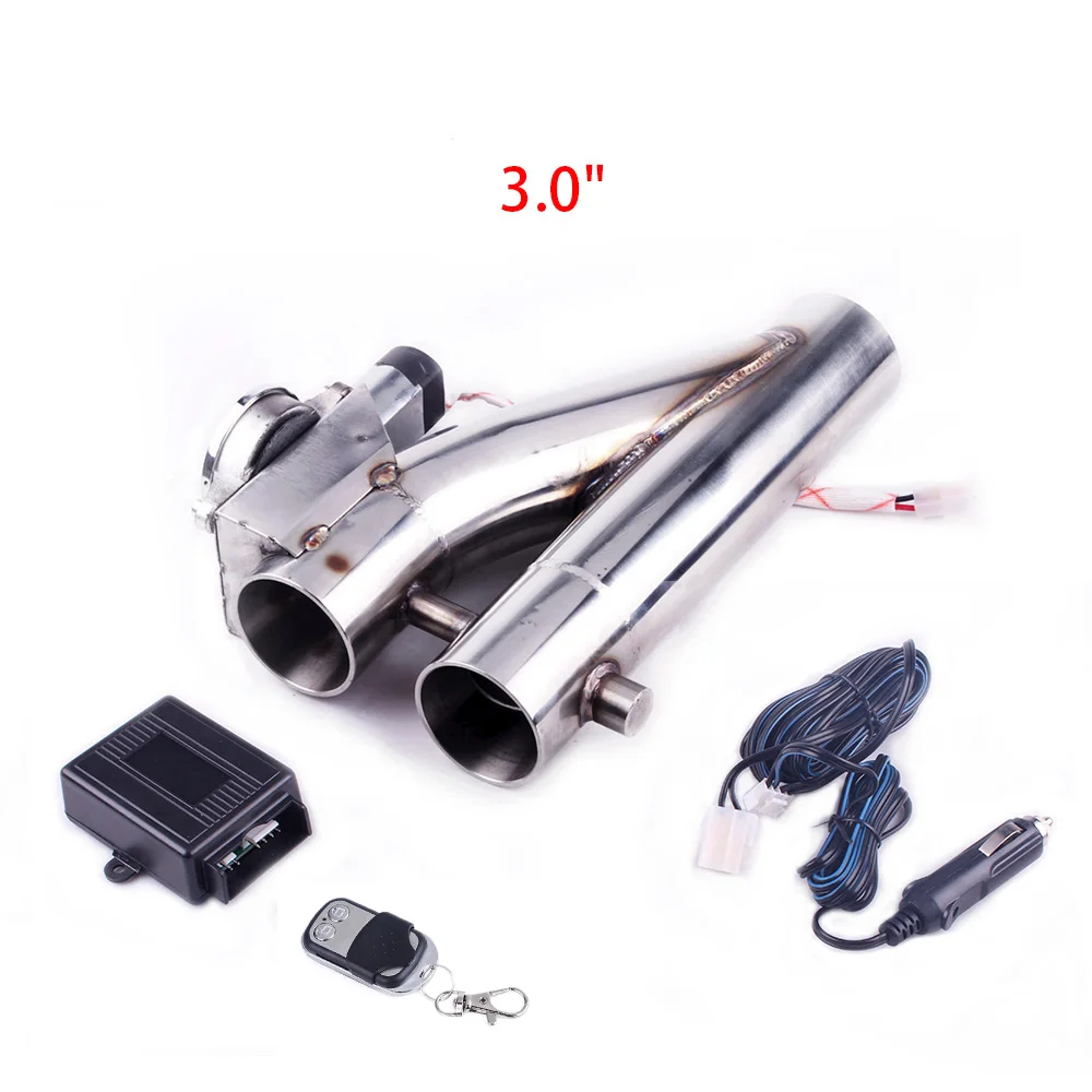3.0inch RASTP-нержавеющая сталь коллекторы Y трубы двойные клапаны Электрический выхлоп вырез комплект выхлопной трубы RS-BOV055 - Цвет: 3.0inch