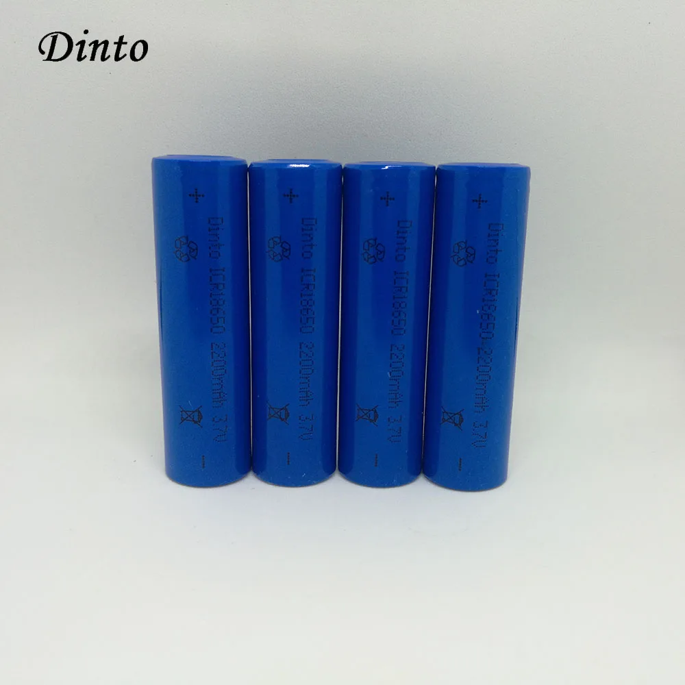 Dinto высокое качество 3 7 V 2200mAh батареи Перезаряжаемые литий ионный 18650 Батарея для
