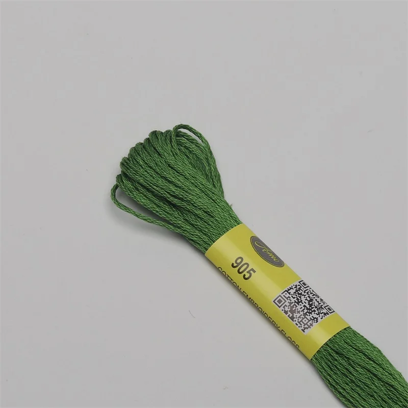 447 DMC Цвета 12skeins 8 м(8.7yds) двойной Мерсеризованный хлопок, мулине Вышивка крестом 6 нитей мулине, DMC диаграмма Колонка 11 - Цвет: DMC 905
