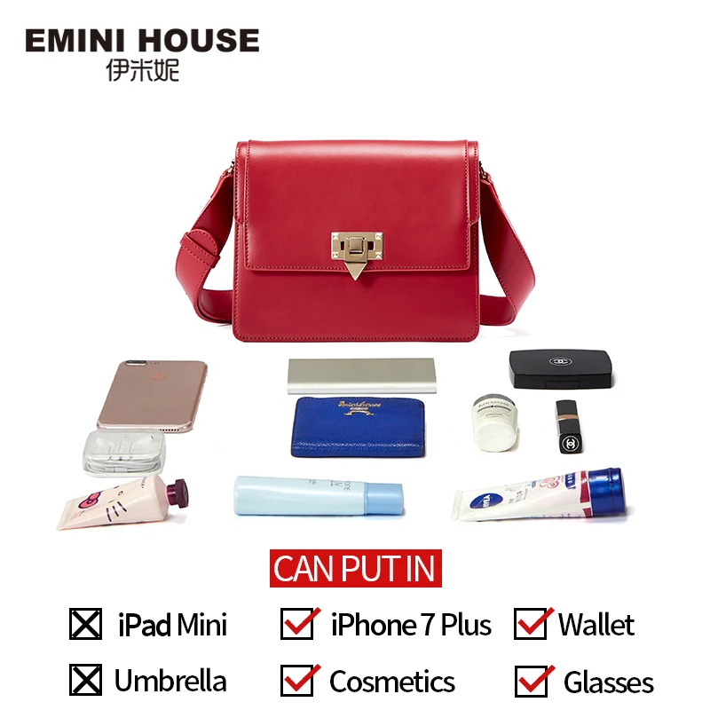 Сумки через плечо EMINI HOUSE для женщин мессенджеры роскошные дизайнерские дамские