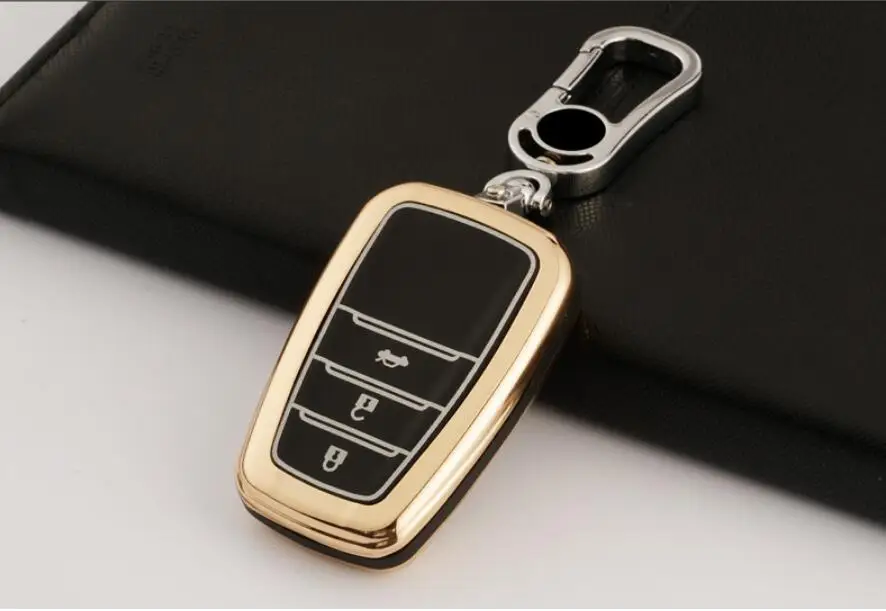 Подарочный ТПУ чехол для ключей Toyota Camry Highlander Prado Crown Land Cruiser Prius CHR C-HR RAV4 Corolla Vitz