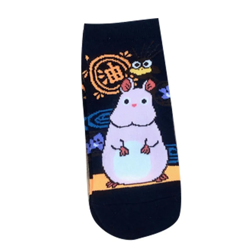 Носки со спиральными углами Носки с рисунком Миядзаки милые носки kawaii studio ghibli sox 10 пар/партия