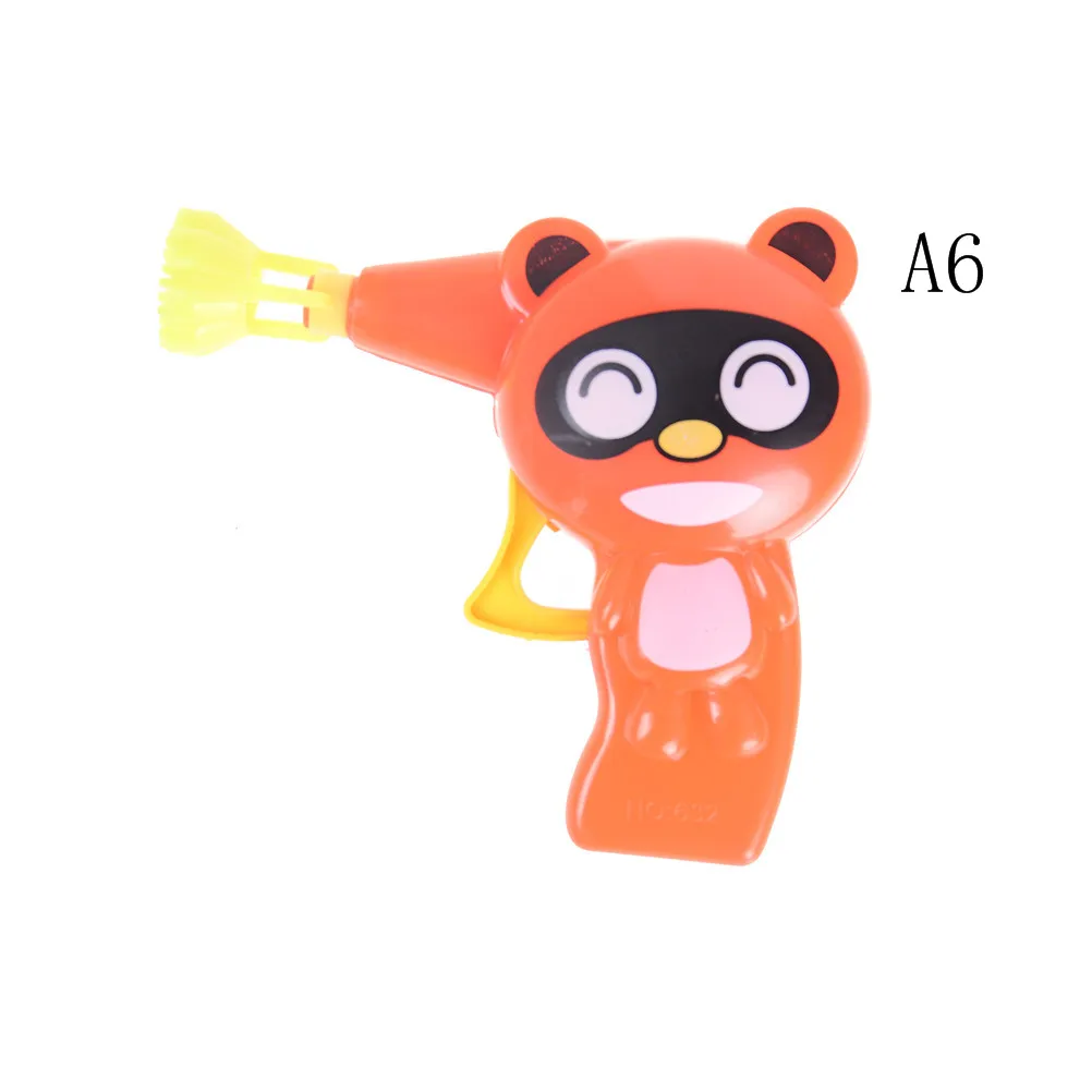 1 шт. милый мультяшный игрушечный пистолет с мыльной водой и пузырьками для детей