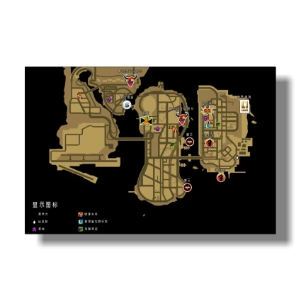 Настенные постеры gta 5 HD топографическая карта Grand Theft Auto V Strategic карта настенные картины для украшения дома - Цвет: Бургундия