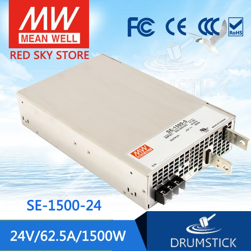 

Steady MEAN WELL SE-1500-24 24V 62.5A meanwell SE-1500 24V 1500W Single Output Power Supply