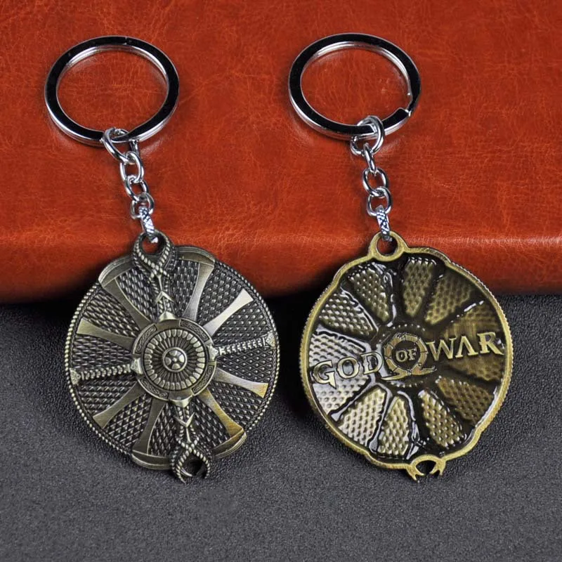 Металлический брелок God of War 4 Leviathan Kratos Guardian Shield Ice Axe Charm подвеска llaveros