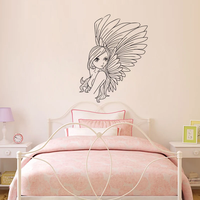 

Creative Fairy Wall Sticker Children's room Art Applique Living room bedroom Home Decoration Vinyl DIY Wallpaper JG1708