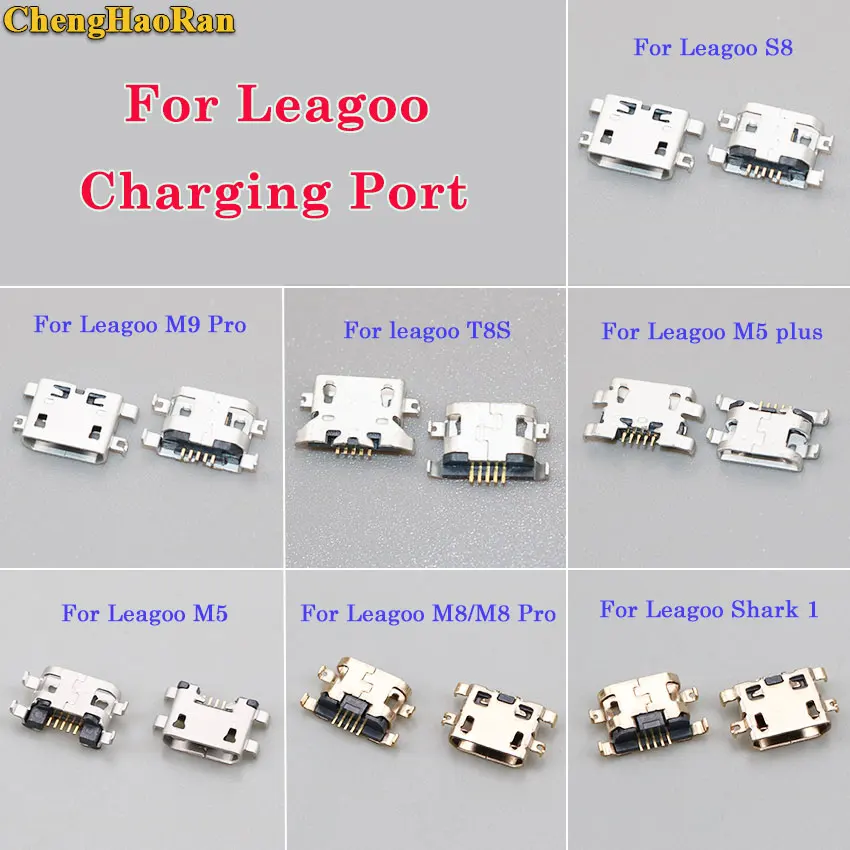 ChengHaoRan 5 шт. Micro USB для Leagoo M5 Plus S8 T8S M9 Pro M8 PRO shark 1 разъем зарядки с портом